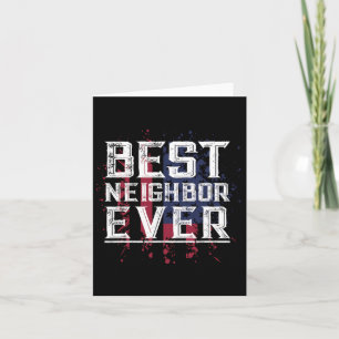 Carte Patriotique Bbq Funny Merci Cadeau Meilleur Voisin