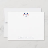 Carte patriotique minimaliste monogramme du drapea (Devant)