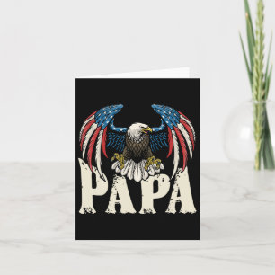 Carte Patriotique Papa Bald Eagle Chemise Usa Drapeau 4e