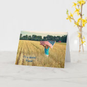 Carte Patriotique pour ami (Fleur jaune)