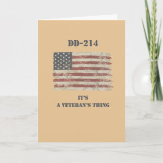 Carte patriotique pour ancien combattant DD-214