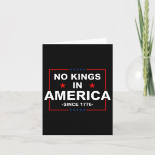 Carte Patriotique Usa Aucun Rois En Amérique Depuis 1776