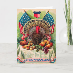 Carte Patriotique Victorienne Thanksgiving