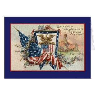 Carte patriotique vintage de guerre civile
