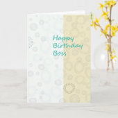 Carte Patron de joyeux anniversaire (Fleur jaune)