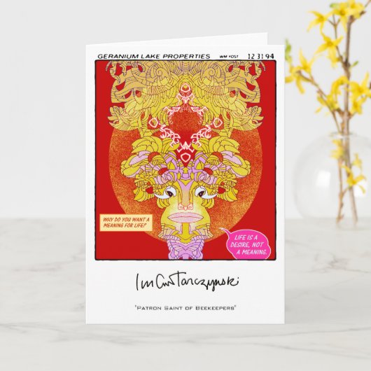 Carte Patron Saint des Beekepers (Fleur jaune)