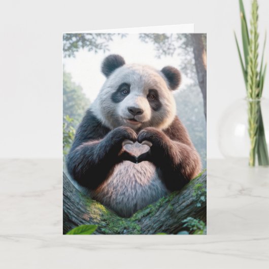 Carte Patrouilles D'Ours Panda Anniversaire En Forme De (Devant)