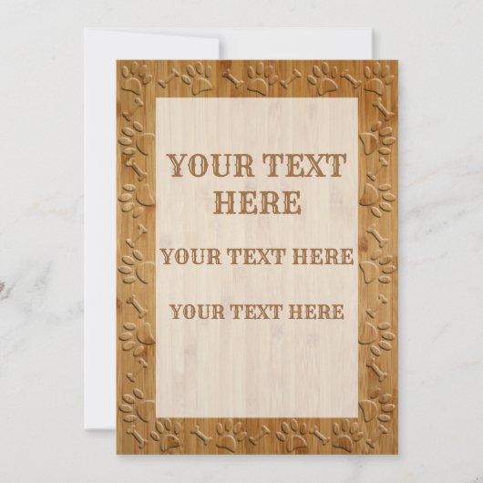 Carte Patrouilles Et Os De Chien En Bois Faux (Devant)