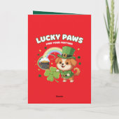 Carte "Patte Chanceuse Saint-Patrick Chiot" (Dos)