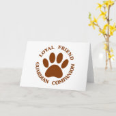 Carte Patte de Chien Ami Fidèle (Fleur jaune)