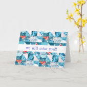 Carte Pattern de Tropical Teal Geometric Abstract (Fleur jaune)