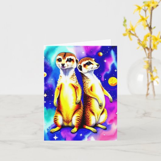 Carte Pattes d'animal spatial IV (Fleur jaune)