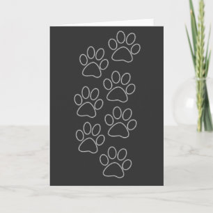 Carte Pattes de chiot empreintes de chien papa chiot mam