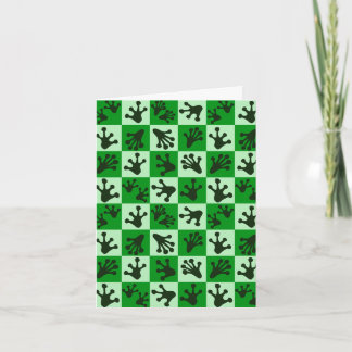 Carte Pattes de grenouille verte empreintes d'animaux fa