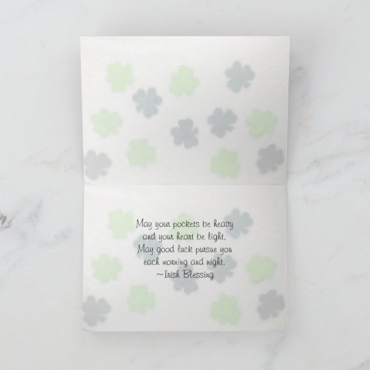Carte Patton the St. Patrick's Day Cat Greeting Card (Intérieur)