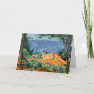 Carte Paul Cezanne - Estaque aux toits rouges