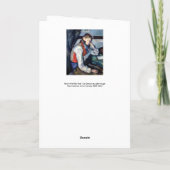 Carte Paul Cezanne - Garçon dans la veste rouge (Dos)