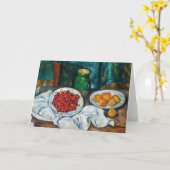 Carte Paul Cezanne - La vie morte avec les cerises et le (Fleur jaune)