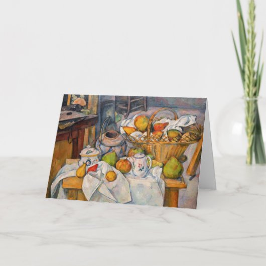 Carte Paul Cezanne - La vie morte avec panier (Devant)