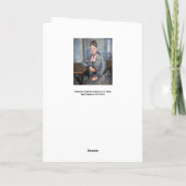 Carte Paul Cezanne - Madame Cezanne Leaning sur une tabl (Dos)