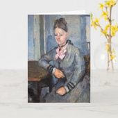 Carte Paul Cezanne - Madame Cezanne Leaning sur une tabl (Fleur jaune)