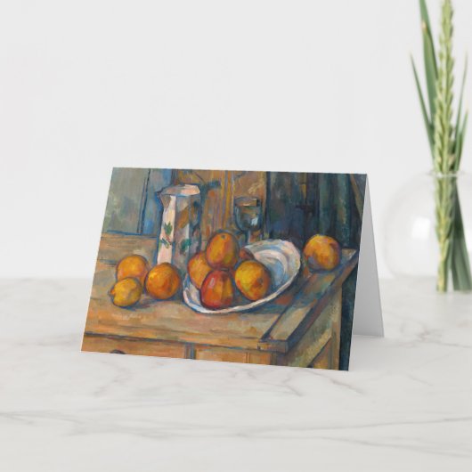 Carte Paul Cezanne - Nature morte avec pot à lait et fru (Devant)