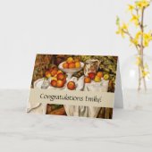 Carte Paul Cezanne Pommes Oranges Impressionnisme (Fleur jaune)