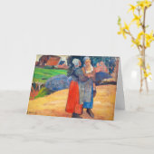 Carte Paul Gauguin - Paysannes Bretonnes (Fleur jaune)