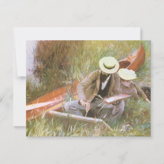 Carte Paul Helleu Sketting with His Wife par JS Sargent (Devant)