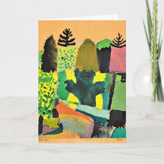 Carte Paul Klee - Parc, oeuvres d'art abstraites (Devant)