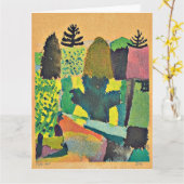 Carte Paul Klee peinture, Parc, Vacances (Fleur jaune)