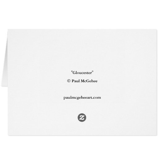 Carte Paul McGehee "Gloucester" (Dos Horizontal)