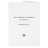 Carte Paul McGehee "Nevis - Aube Dorée" (Dos)