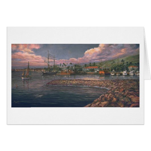 Carte Paul McGehee "Port de Lahaina à Twilight" (Devant Horizontal)