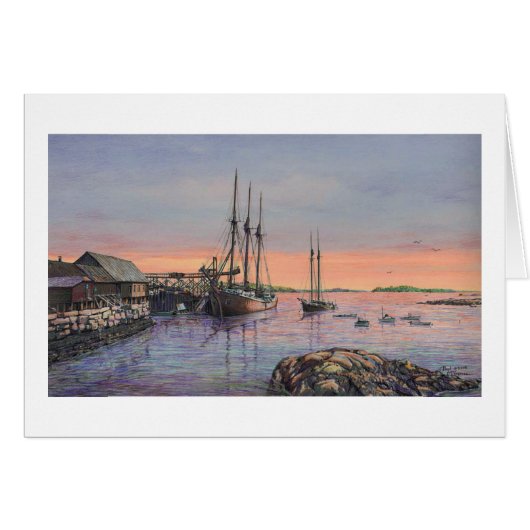 Carte Paul McGehee "Schooners at Stonington" (Devant Horizontal)