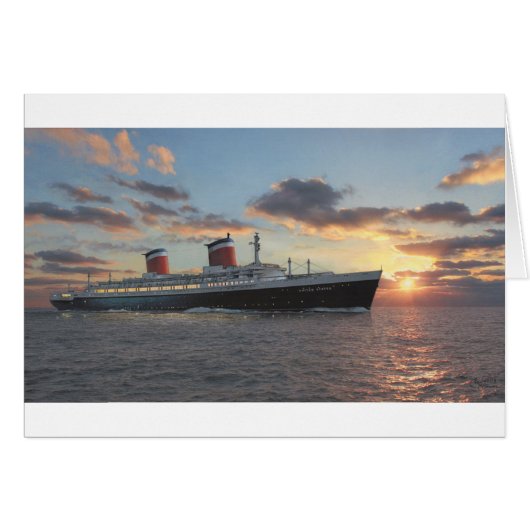 Carte Paul McGehee "SS "United States" en mer" (Devant Horizontal)