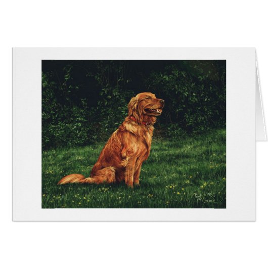 Carte Paul McGehee "The Golden Retriever" (Devant Horizontal)