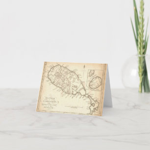 Carte Paul McGehee "vieux St Kitts et Niévès tracent" la