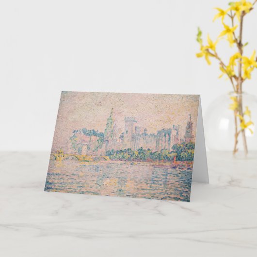 Carte Paul Signac - Avignon, matin (Fleur jaune)