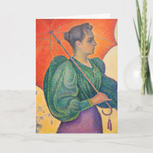 Carte Paul Signac - Femme à l'ombrelle