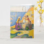 Carte Paul Signac - Femmes au puits (Fleur jaune)