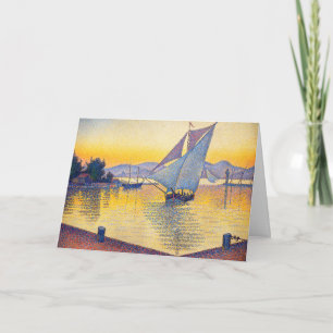 Carte Paul Signac - Le Port au coucher du soleil, Opus 2