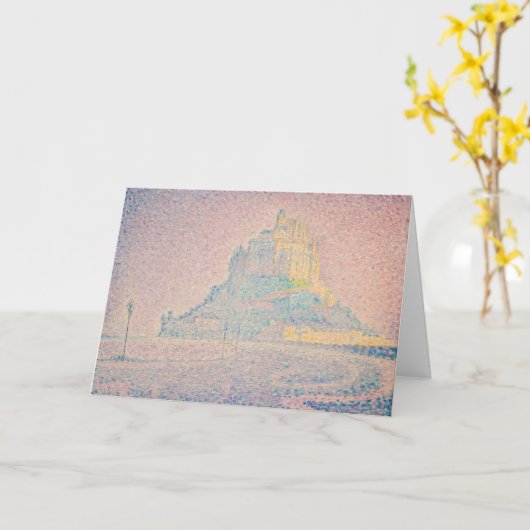 Carte Paul Signac - Mont Saint Michel Fog et Soleil (Fleur jaune)