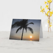 Carte paume de coucher du soleil (Fleur jaune)