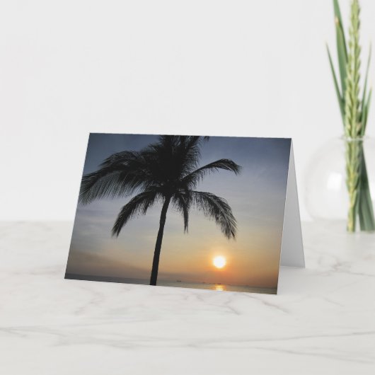 Carte paume de coucher du soleil (Devant)