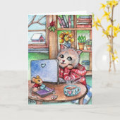 Carte Pause Café (Fleur jaune)