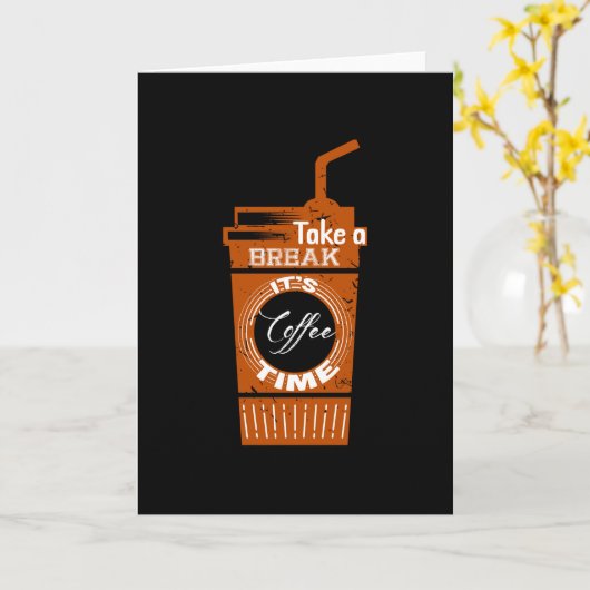 Carte Pause C'est le café (Fleur jaune)