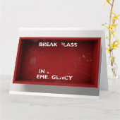 Carte Pause En Coque De Boîte Rouge D'Urgence (Fleur jaune)