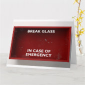 Carte Pause En Coque De Boîte Rouge D'Urgence (Fleur jaune)