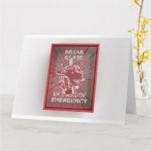 Carte Pause En Coque De Boîte Rouge D'Urgence (Fleur jaune)